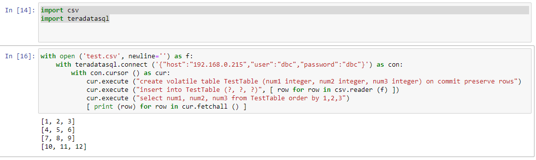 teradata with python
