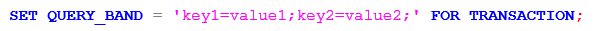 query band in teradata