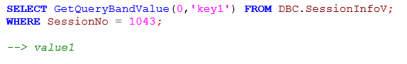 query band in Teradata